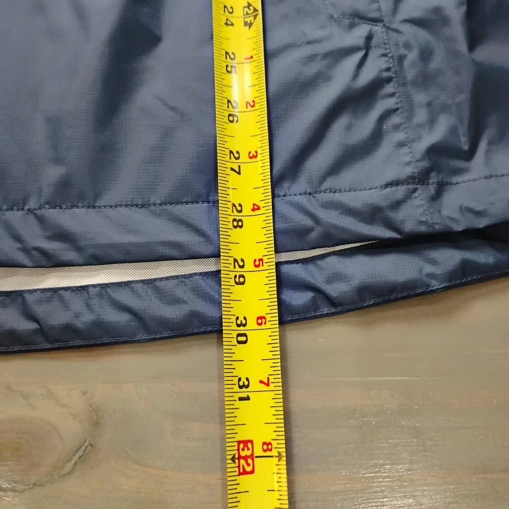 LL Bean Trail Model Rain Jacket Womens 3XL Navy Blue Waterproof Packable Plus Sz - Picture 12 of 14